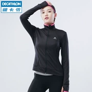 Decathlon áo khoác thể thao nữ mùa thu và mùa đông đứng cổ áo jacket slim slimming trong nhà chạy thể dục FIC CHÚNG TÔI