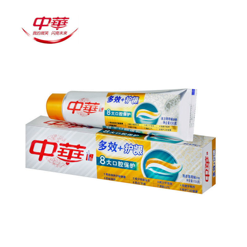 130g中华多效+护龈清新薄荷味牙膏特价