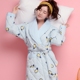 Áo ngủ mùa thu và mùa đông phụ nữ dày ba lớp bông và tay áo dài XL áo choàng ấm áo tắm rộng do ngu Night Robe