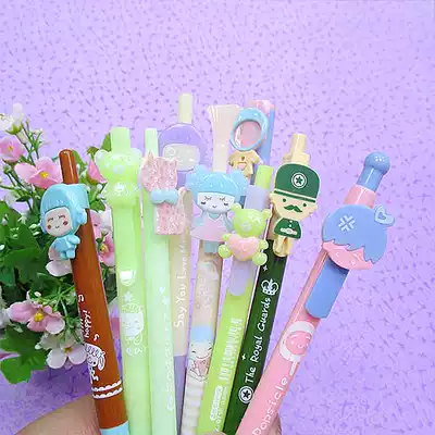 10-pack South Korean ballpoint pen fresh cute cartoon strange oil pen creative student stationery