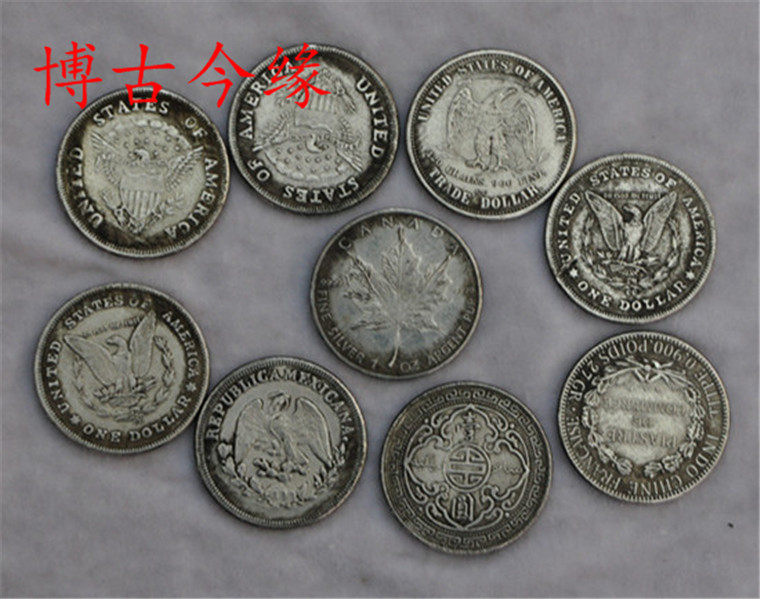 Antiquity white copper silver silver dollar silver dollar silver dollar