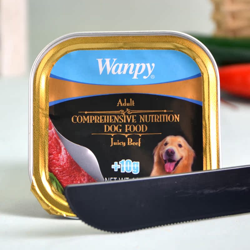 顽皮狗罐头 泰迪贵宾金毛比熊成犬浓汁牛肉狗湿粮罐头零食110g