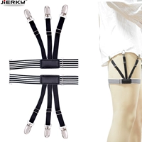 Áo sơ mi nam sọc mới garter chống trượt clip chống nhăn phụ nữ dây nịt vớ 