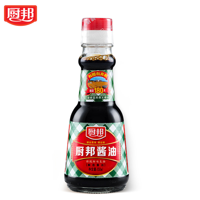 【天猫超市】厨邦酱油150ml天然鲜非转基因黄豆生抽酿造酱油调味