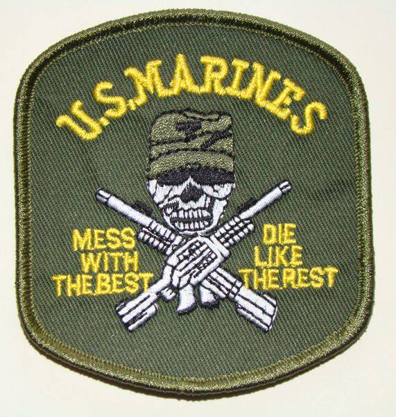 American Vietnam War Mess With The Best embroidery arm badge Embroidered Badge Windcoat Flight Jacket