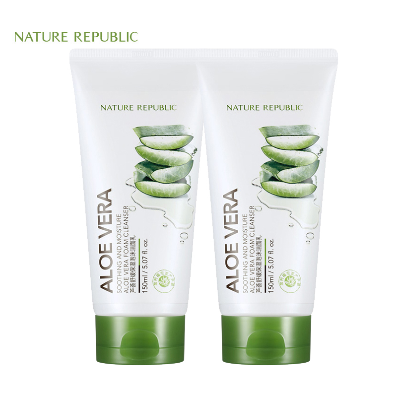 【天猫超市】Nature Republic芦荟舒缓保湿泡沫洁面乳两支装
