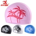 Jiehu mũ bơi nữ tóc dài không thấm nước thoải mái không đầu lớn unisex PU bơi hat goggles cap set bikini 2 mảnh Bơi lội