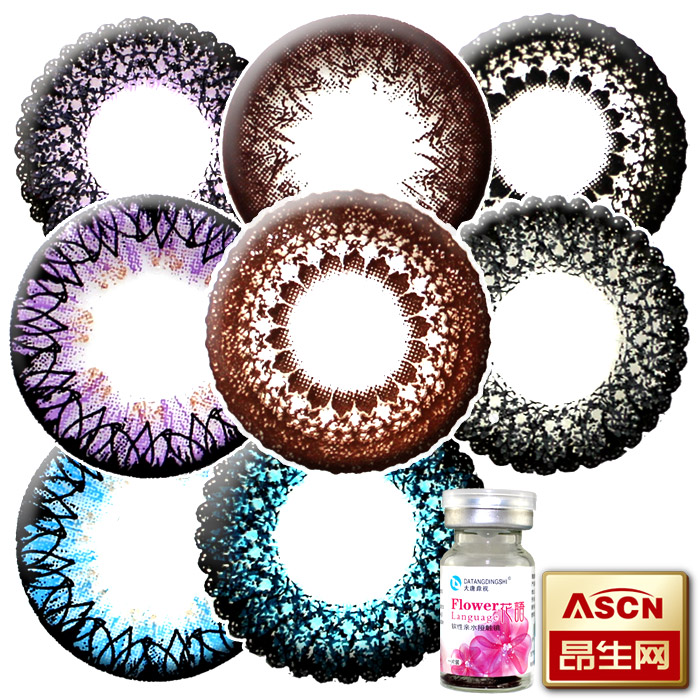 送护理液】美瞳年抛标准大小直径美瞳 彩色近视隐形眼镜1片装 TF