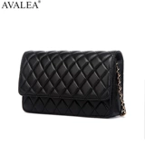 avalea Сумка через плечо, сумка на одно плечо, модная небольшая сумка, цепь с ромбовидным узором, ремешок для сумки, из натуральной кожи, европейский стиль, на цепочке