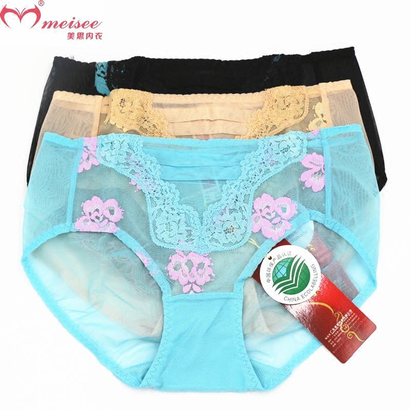 Meis đồ lót truy cập chính hãng áo ngực FA0053 0054 với giữa eo góc phẳng sexy lưới womens quần lót D0053.