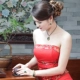 Vòng tay mã não xanh bốn mảnh nữ ngọc lục bảo tự nhiên mạ vàng 18K vòng cổ trang sức retro để gửi mẹ vòng tay ngọc trai Vòng đeo tay Cuff
