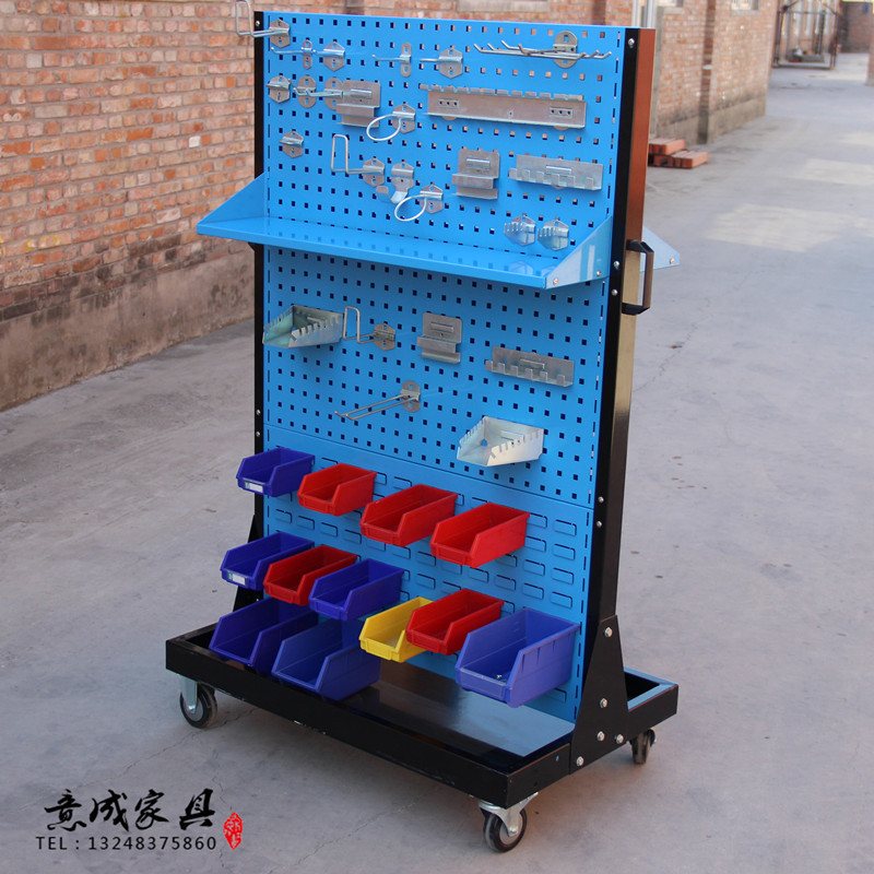 Hardware power tool shelf Multi-function material rack display rack Mobile rack Square hole hanging board Hook hole board