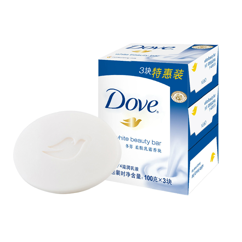 Dove/多芬 柔肤乳霜香块100g*3块装 香皂洁面皂中性 正品德国原产