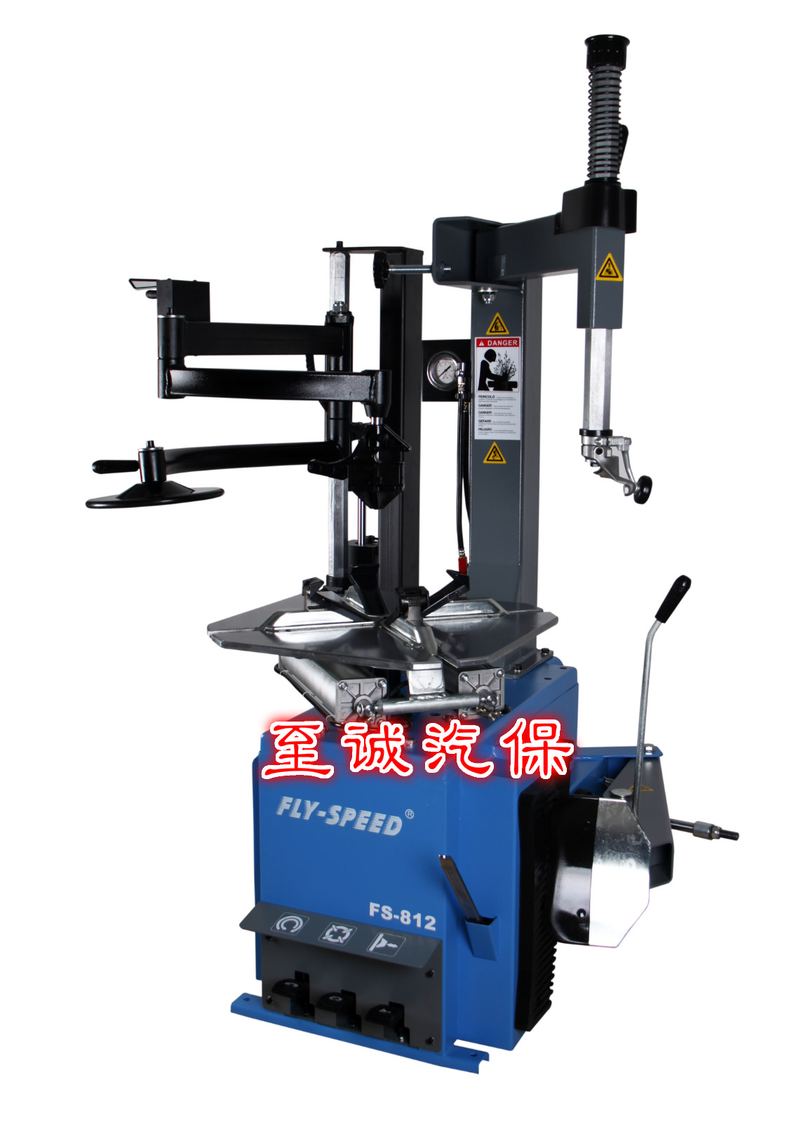 Tire dismantling machine, tire removal machine, semi-automatic tire removal machine, wind speed FS-812 LH730 type