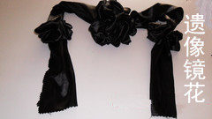 Portrait frame frame flower, black veil. Funeral supplies, burnt paper, funeral supplies Lingling funeral supplies