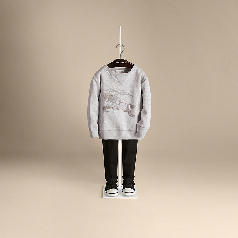 Burberry博柏利 马术骑士图案棉质针织衫 39637711