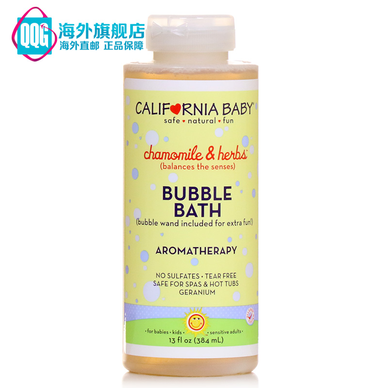 美国直邮 CaliforniaBaby加州宝宝婴幼儿泡泡浴舒缓放松洗澡390ml