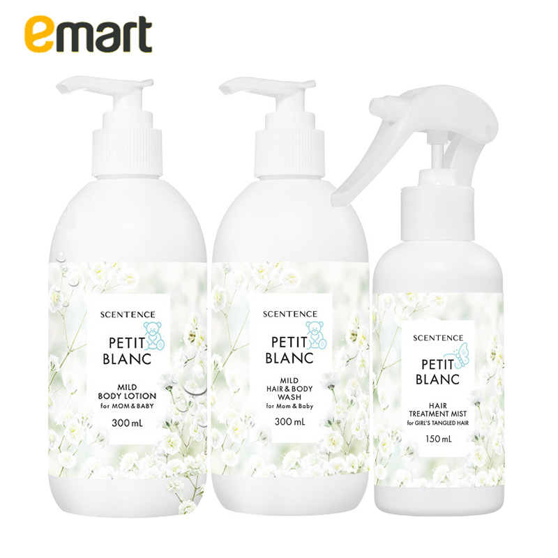 EMART海外 SCENTENCE 身体乳300ml+洗发沐浴300ml+护发喷雾150ml