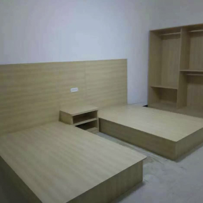 Guanbiao hotel furniture hotel apartment full set of furniture custom hotel bed hotel bed box to make rental 1 meter bed