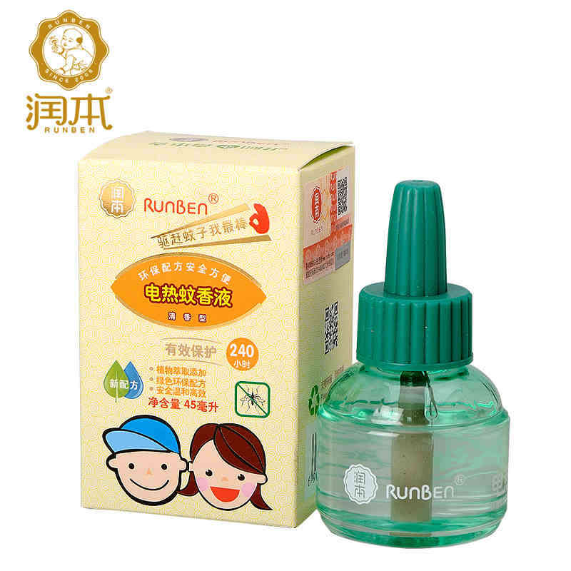 润本/runben 婴儿电热蚊香液 宝宝驱蚊防蚊 孕妇驱蚊液（清香型)