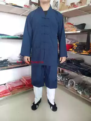 Taoism Taoist costumes pair collars spring, summer and autumn Blue Jackets = tops and trousers