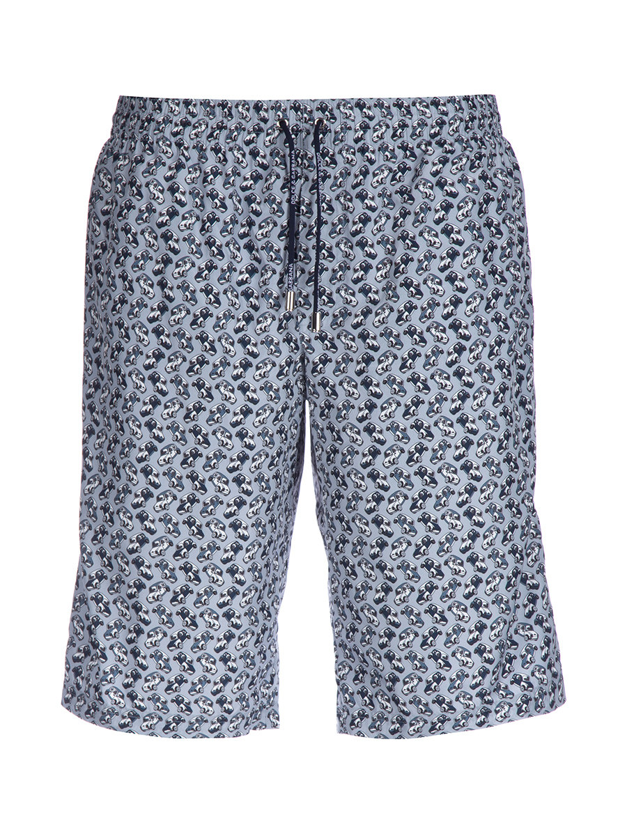 Dolce&Gabbana 浅灰色汽车印花抽绳设计裤装