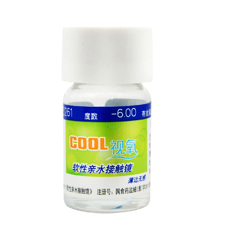 海昌隐形近视眼镜cool视氧薄边无感年抛1片装清润舒适透氧VOV