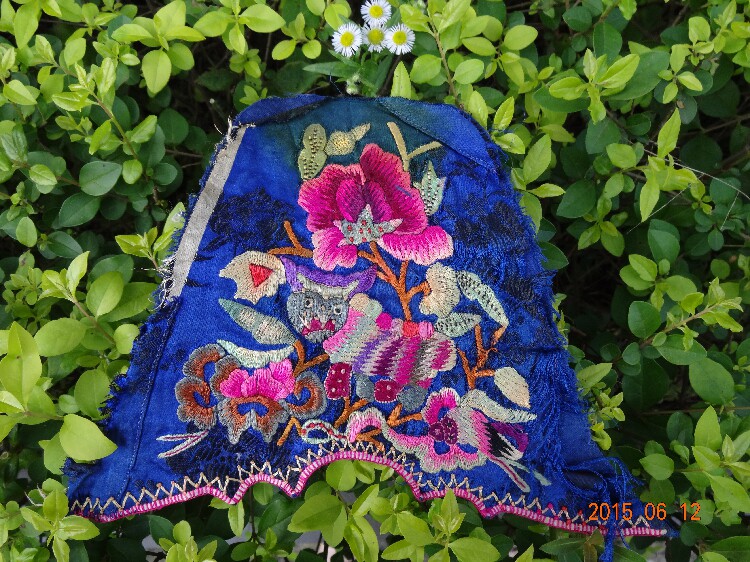Pure handmade embroidered slim embroidered piece of old embroidered national embroidered peach embroidered * flower embroidered sheet 187
