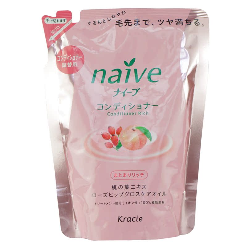 Kracie葵缇亚 植物护发素 替换装 400ml玫瑰蜜桃 柔顺修护