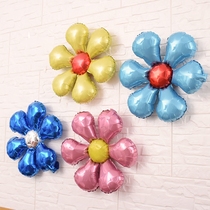 Oversized color flower balloon decoration aluminum film balloon Birthday party party wedding venue decoration supplies