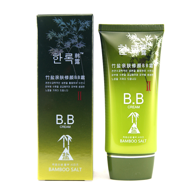 包邮韩露竹盐亲肤修颜bb霜50gBB霜裸妆美遮暇保湿补水隔离CC