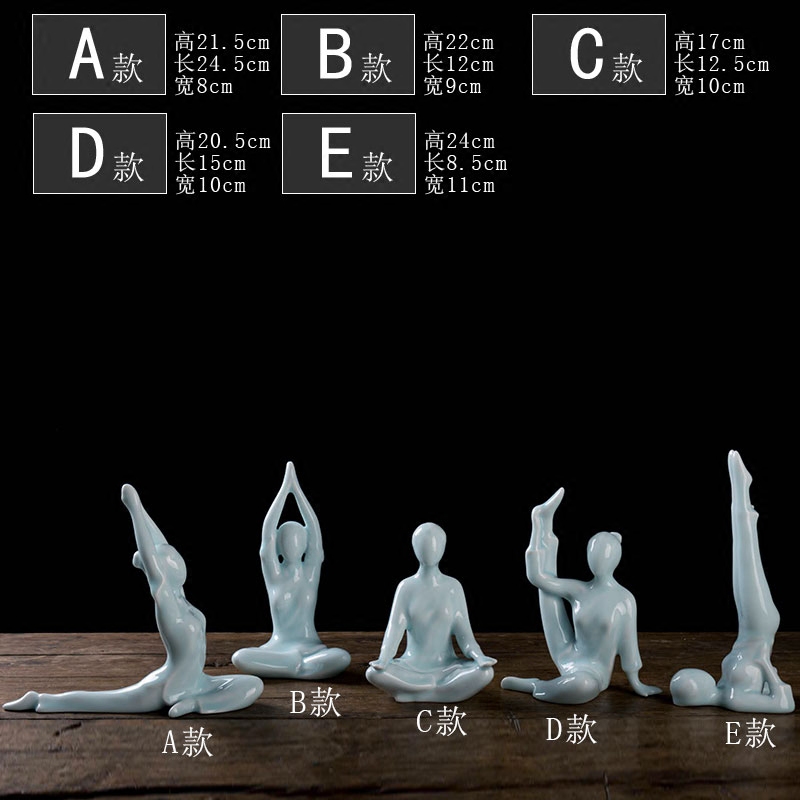 Zen yoga character ceramic creative new Chinese style household act the role ofing is tasted porch decorate furnishing articles crafts gift decoration