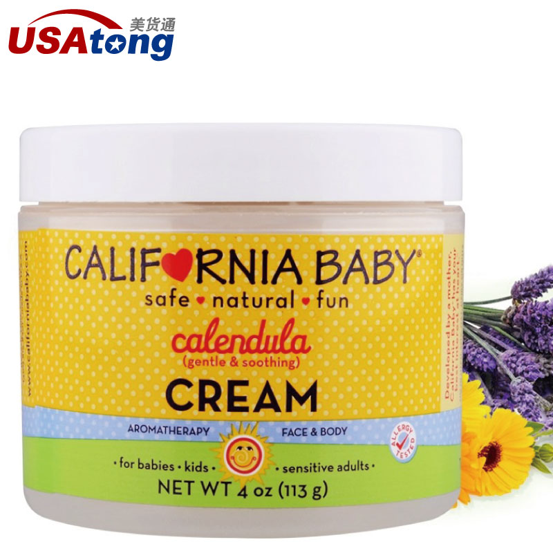 California Baby加州宝宝美国万用金盏草面霜预防湿疹113g正品