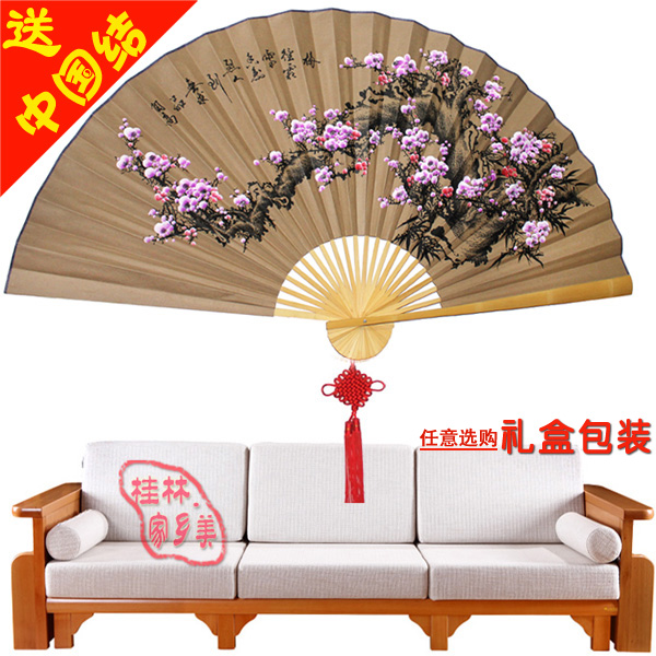 絵画掛扇　大扇子 飾り扇 巨大扇　花 鳥 中国 楽天市場】書画大扇子 春節飾り : 中国貿易CTCオンラインShop