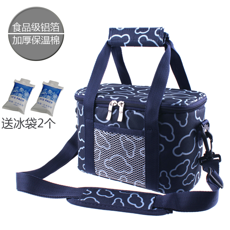 Work boxed with handbag small number insulated lunch box bag thickened aluminium foil insulated bag waterproof and refrigerated refreshing ice pack