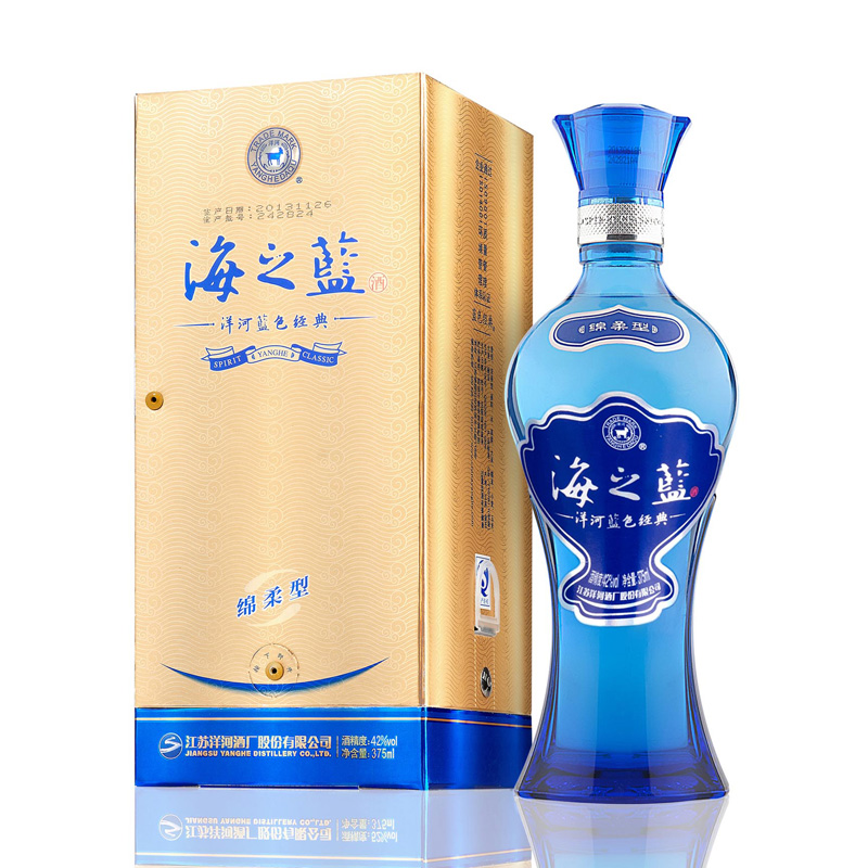 【天猫超市】洋河海之蓝42度375ml  蓝色经典 绵柔型白酒