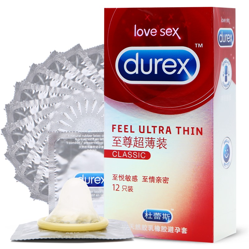 杜蕾斯避孕套 男用薄款安全套12只装男性套套高潮成人情趣性用品