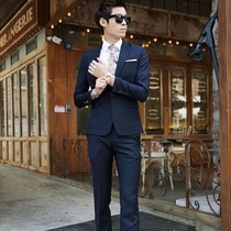 Korean suit suit mens Korean slim small suit mens professional business dress micro La British leisure trendsetter