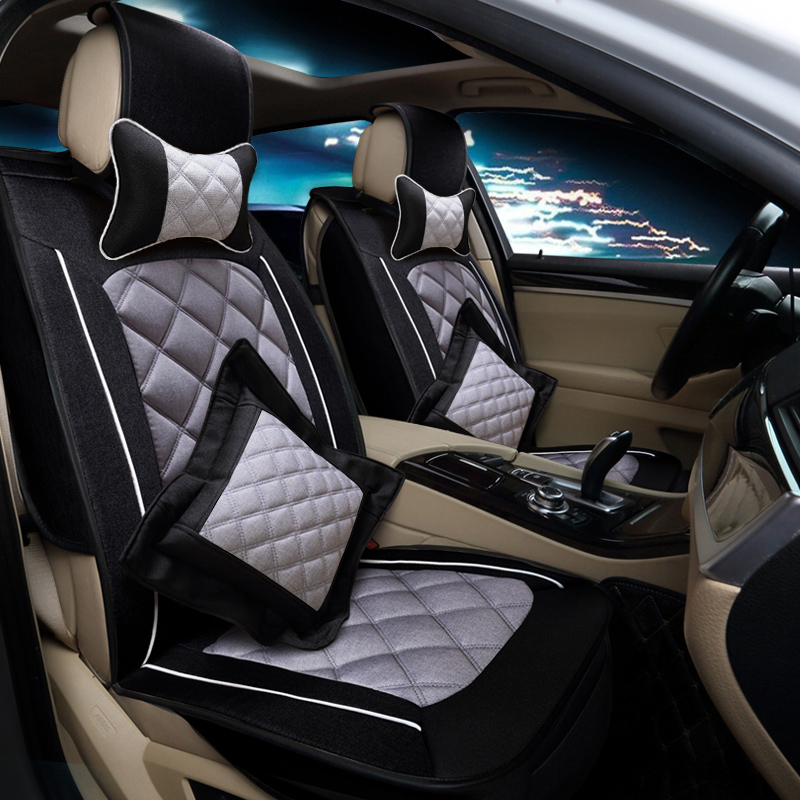 汽车坐套夏天四季通用麻麻麻垫夏季麻座套车垫垫福克斯男