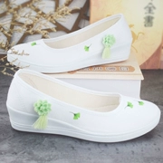Giày Hanfu kiểu cổ giày Giày vải nữ Giày sinh viên Giày khiêu vũ Trung Quốc nêm với giày trang phục cũ Bắc Kinh