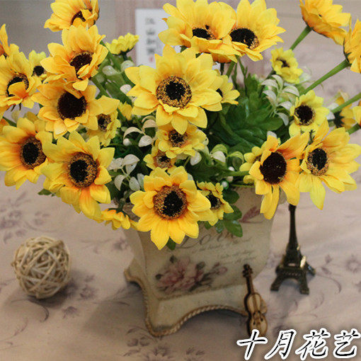 Simulation sunflower sunflower casing sunflower fake flower decoration flower shooting props home furnishings