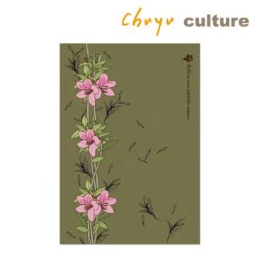 珠友 花卉手笺/笔记本-附明信片(A6/50K)台湾官网直邮进口