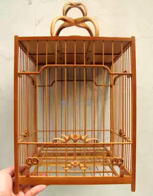 (Ghost work) Laozhu (Jingfang cage) left green thrush bird cage square cage four bright cage