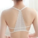 Sexy openwork ren trở lại chéo đồ lót bọc ngực đẹp trở lại dưới ống treo trên mỏng treo với miếng đệm ngực