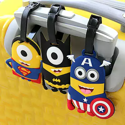 Going out creative Korean suitcase luggage card cartoon consignment listing tag boarding card boarding pass to study abroad