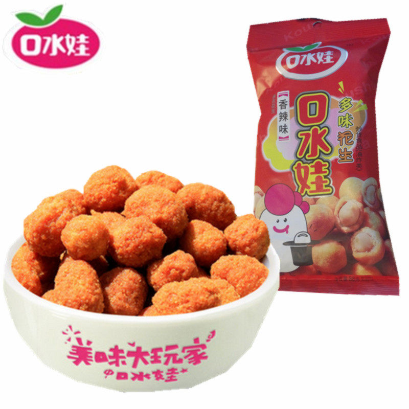 【天猫超市】口水娃 炒货坚果 多味花生 香辣味86g/包