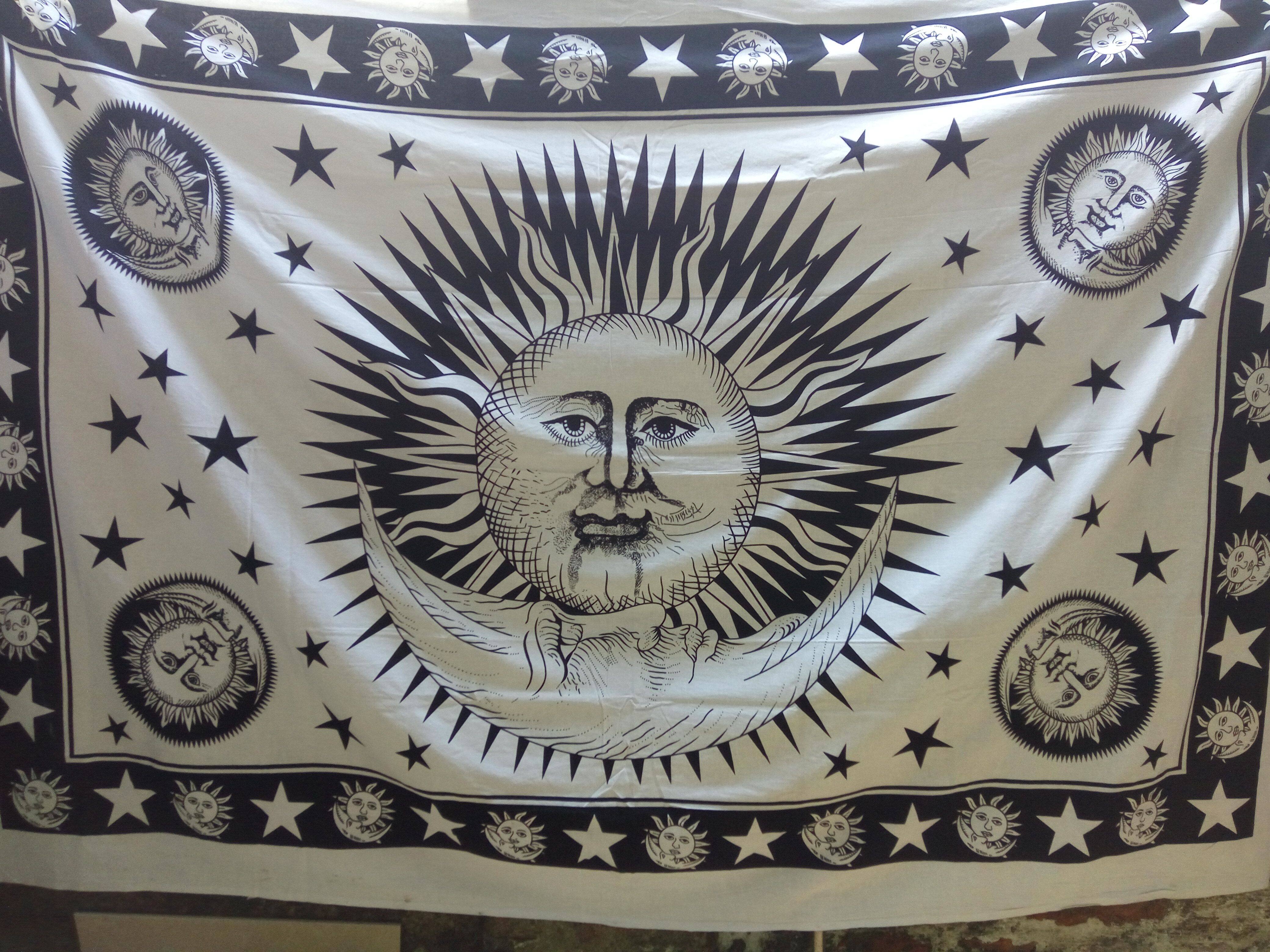 Celtic sun and moon wall hangs table cloth