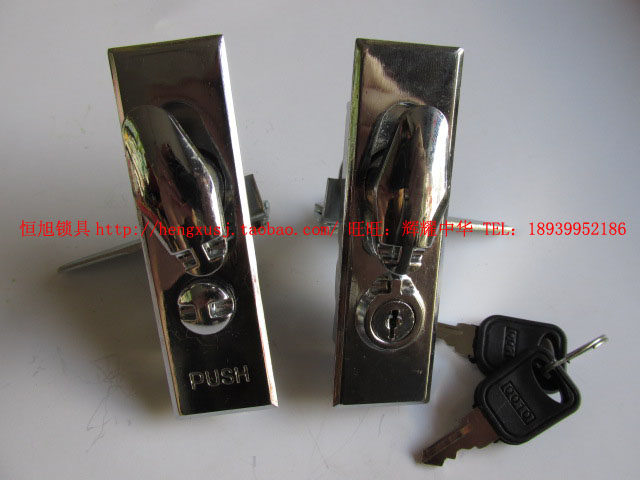 Flat lock MS505-1-2 button pop-up turning tongue lock distribution cabinet door lock fire box plate hand lock metering lock