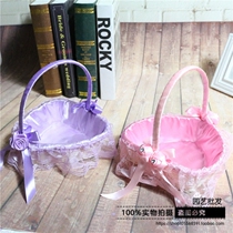 Wedding supplies flower flower flower basket bridesmaid portable flower basket love lace flower basket flower basket flower flower basket flower Flower Flower Flower Basket