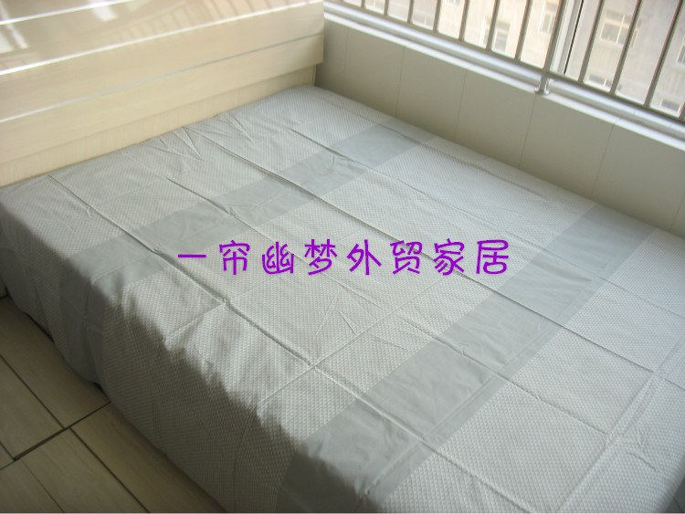 High count plain weave cotton plaid oversized bed sheet 230*250CM